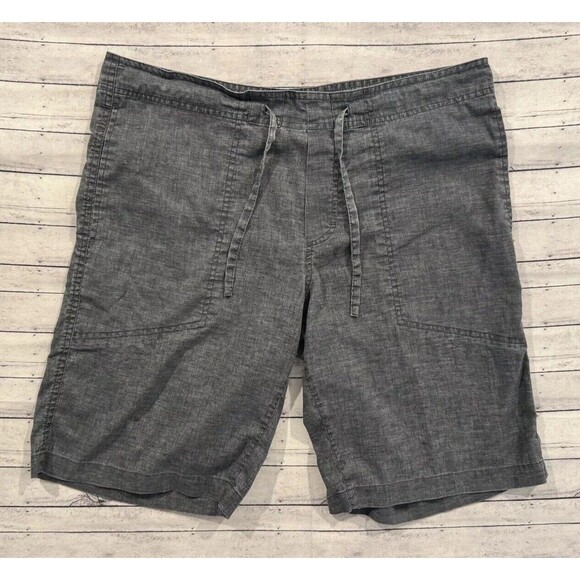prAna Other - PRANA Mens Sutra Short Sz M Gray Lightweight Pockets Stretch Hemp Hippie BOHO